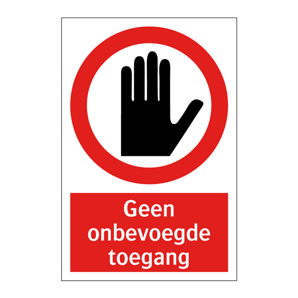 Geen onbevoegde toegang