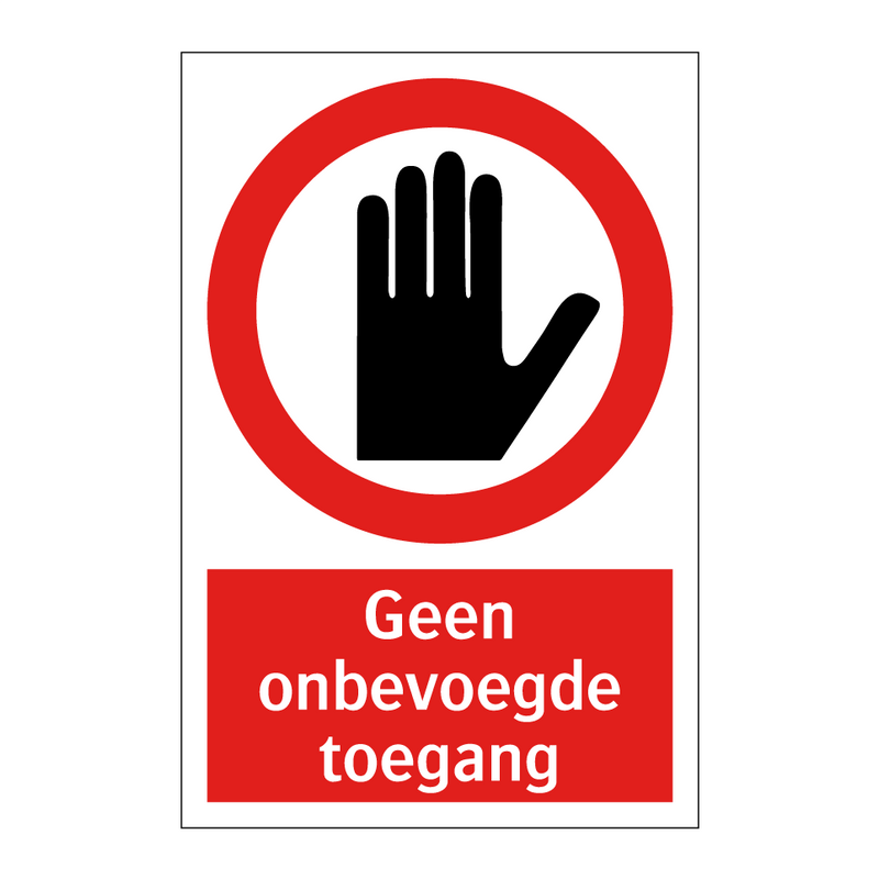 Geen onbevoegde toegang