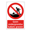 Geen ondergrondse kabels graven