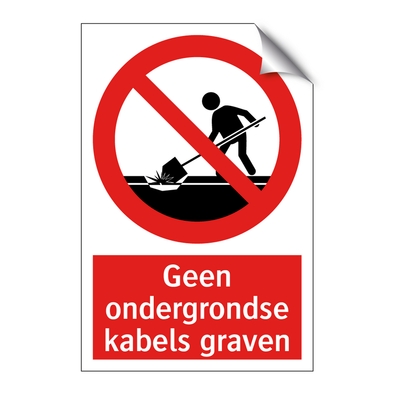Geen ondergrondse kabels graven