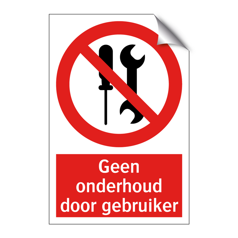 Geen onderhoud door gebruiker