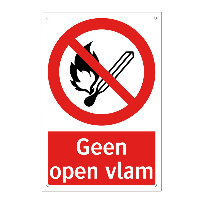 Geen open vlam