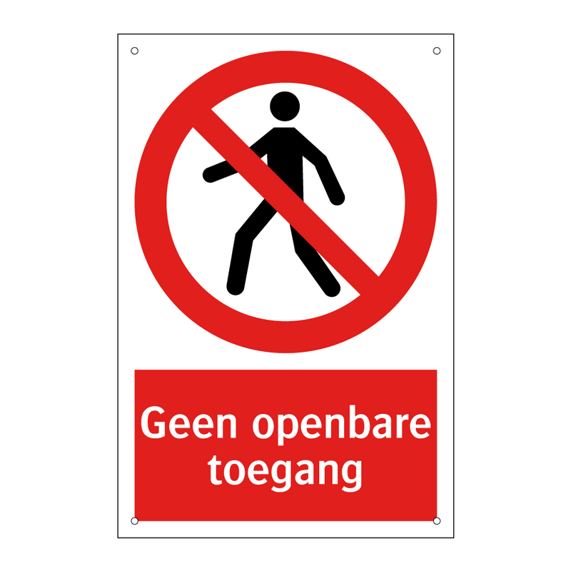 Geen openbare toegang