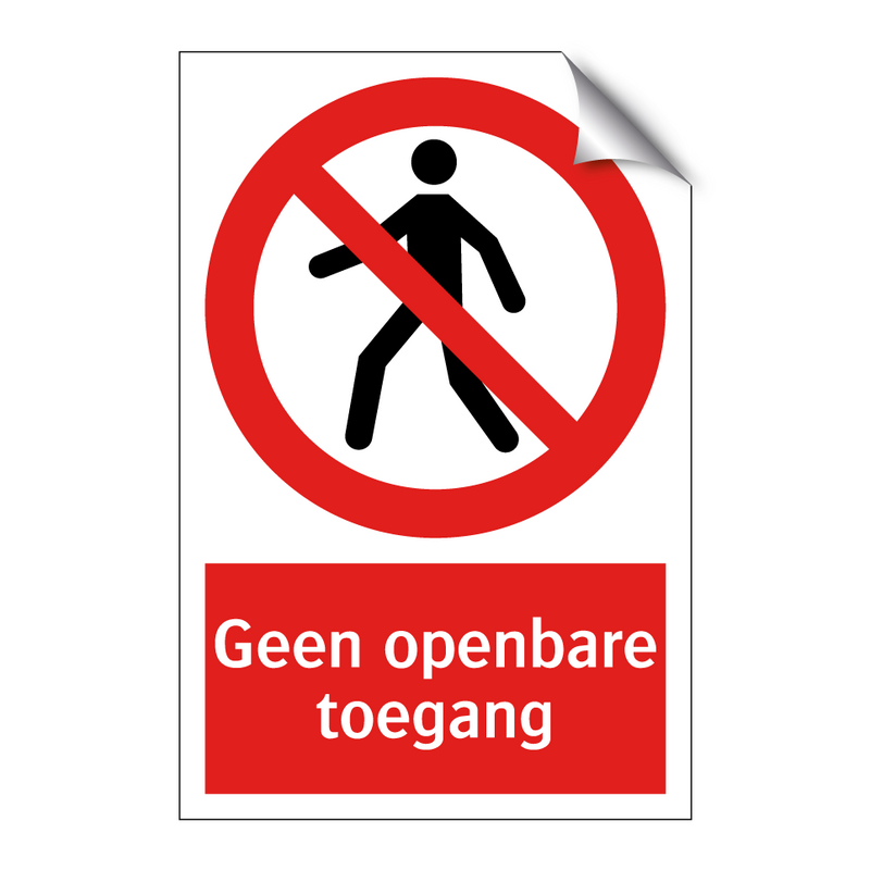Geen openbare toegang