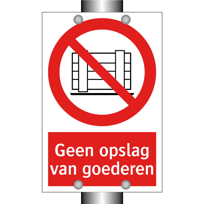 Geen opslag van goederen