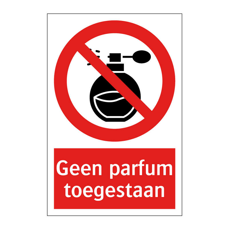Geen parfum toegestaan