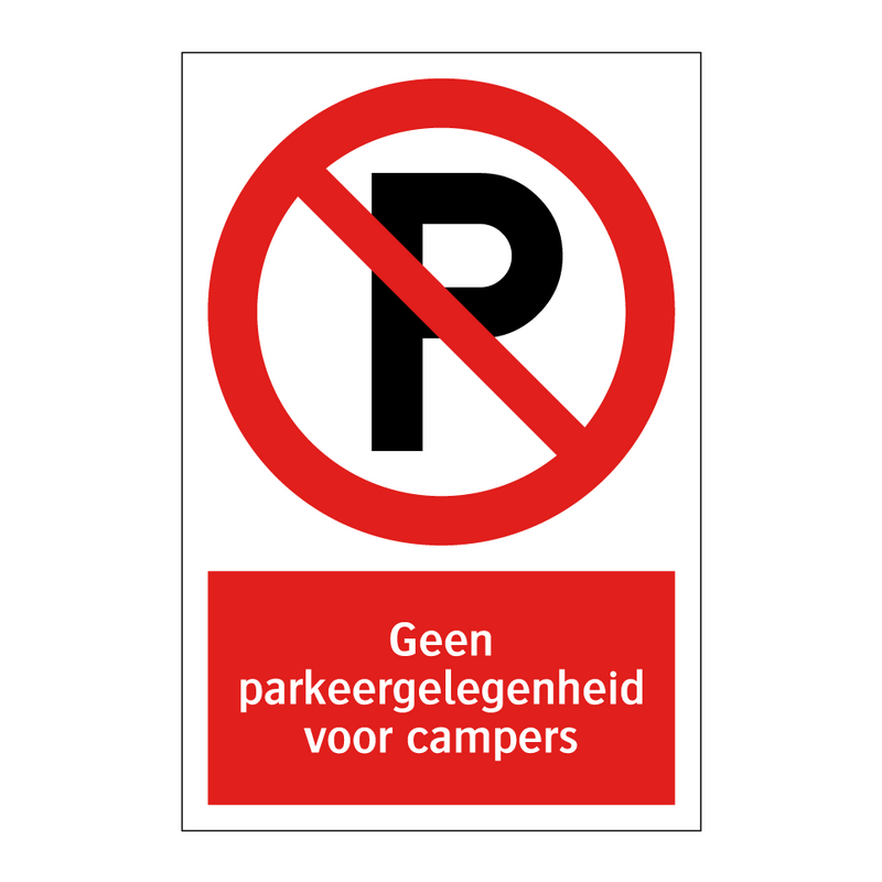 Geen parkeergelegenheid voor campers