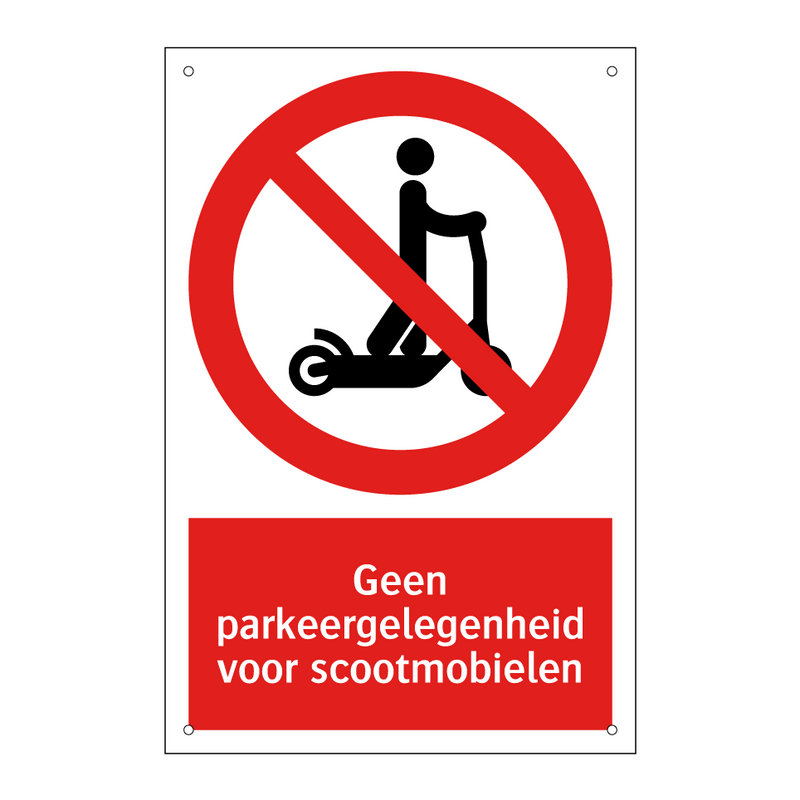 Geen parkeergelegenheid voor scootmobielen