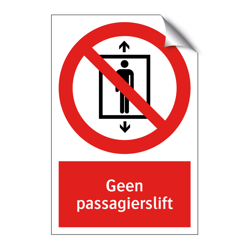 Geen passagierslift