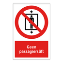Geen passagierslift