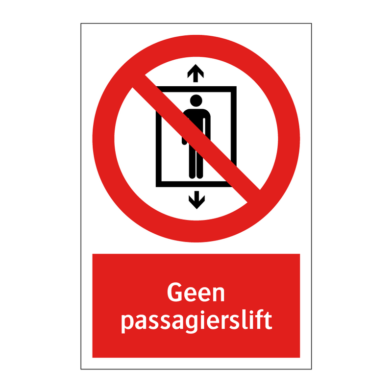 Geen passagierslift