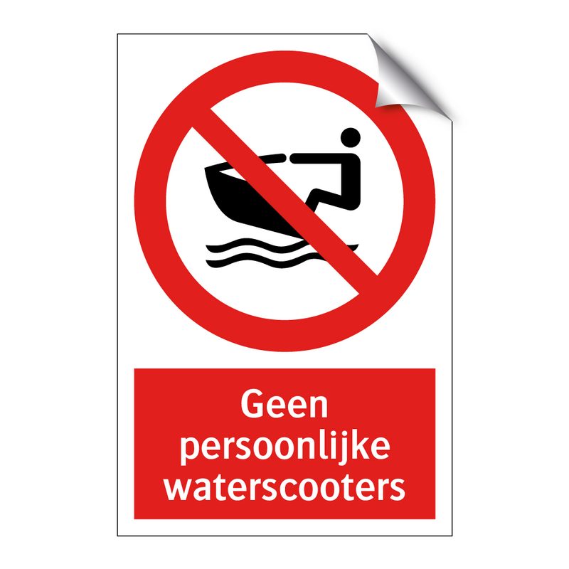 Geen persoonlijke waterscooters