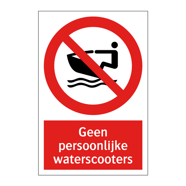 Geen persoonlijke waterscooters
