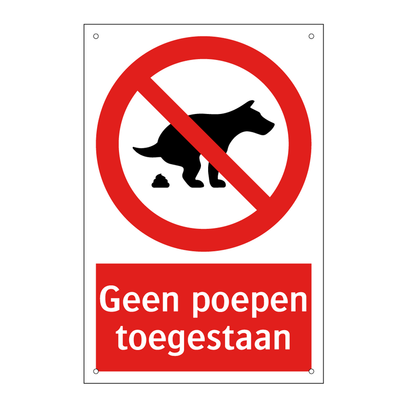 Geen poepen toegestaan