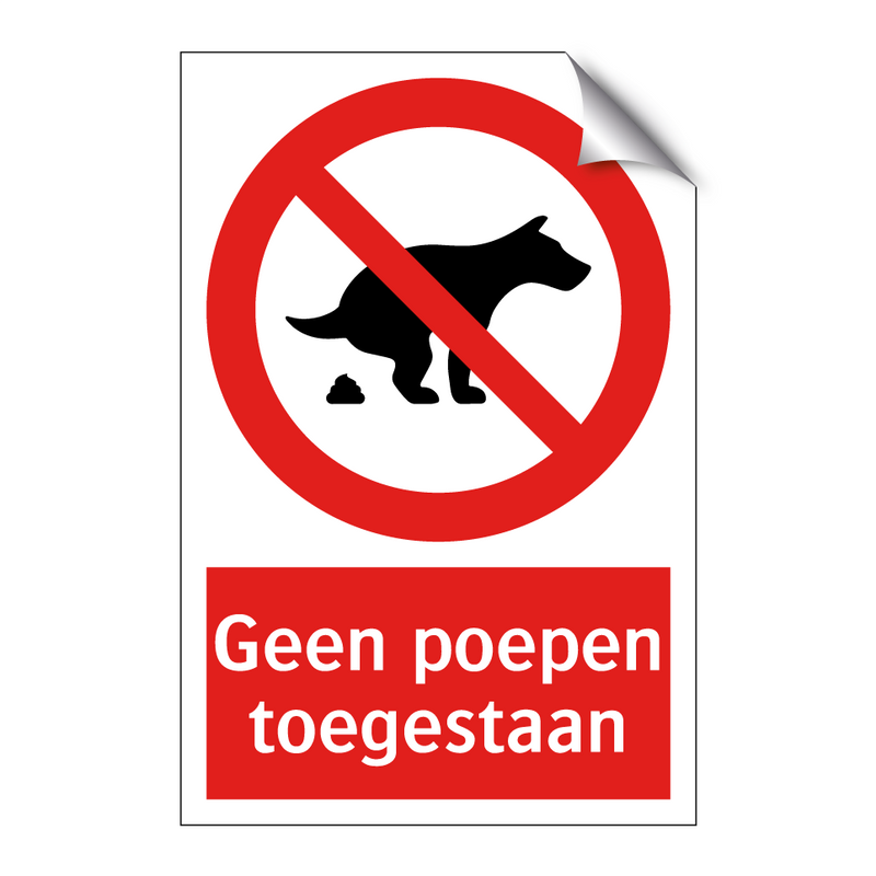 Geen poepen toegestaan