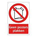 Geen posters plakken