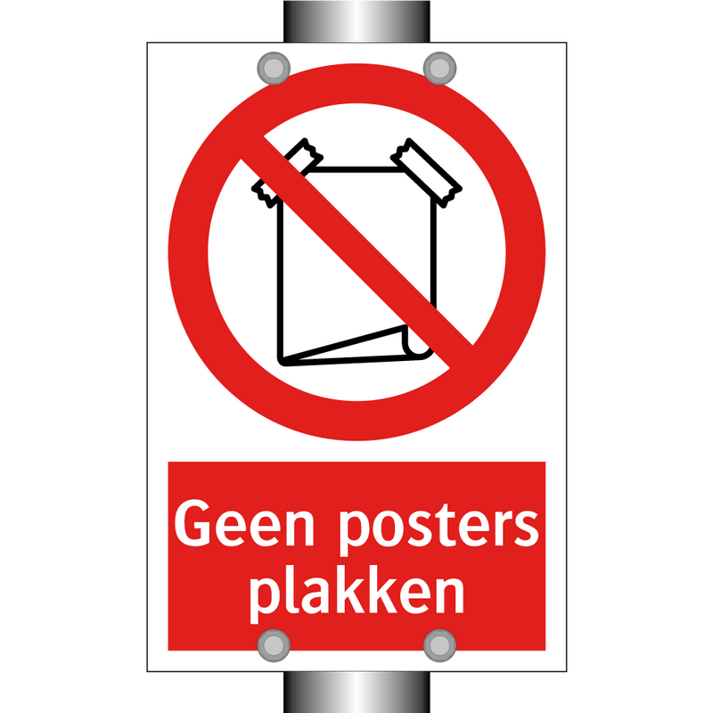 Geen posters plakken