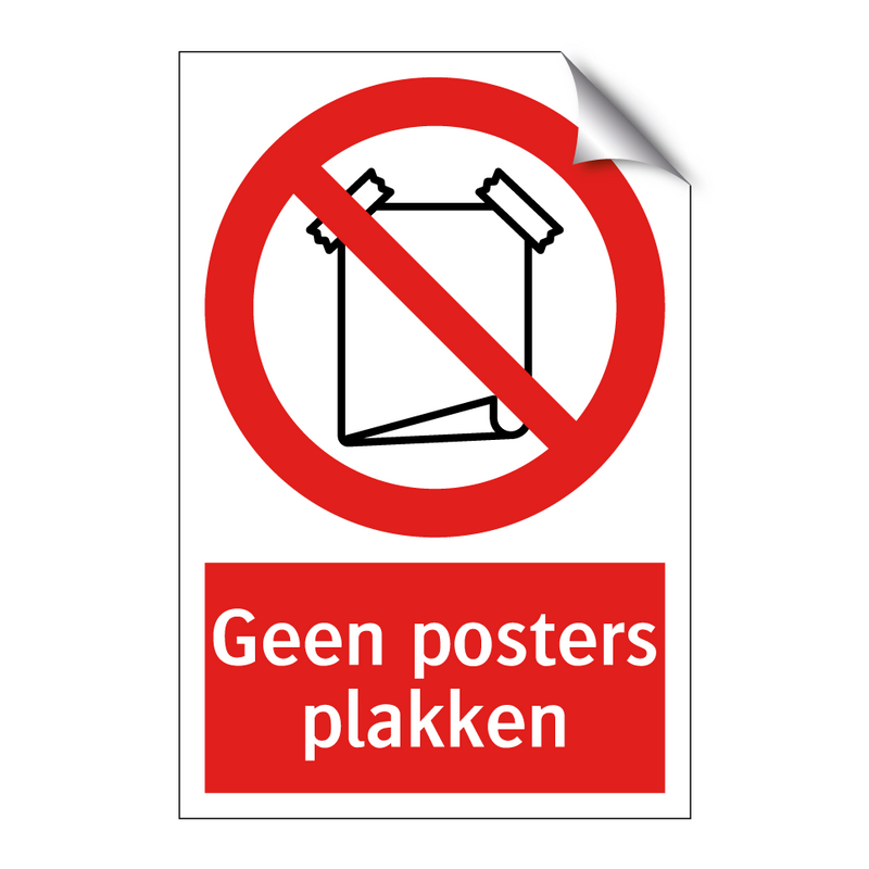 Geen posters plakken