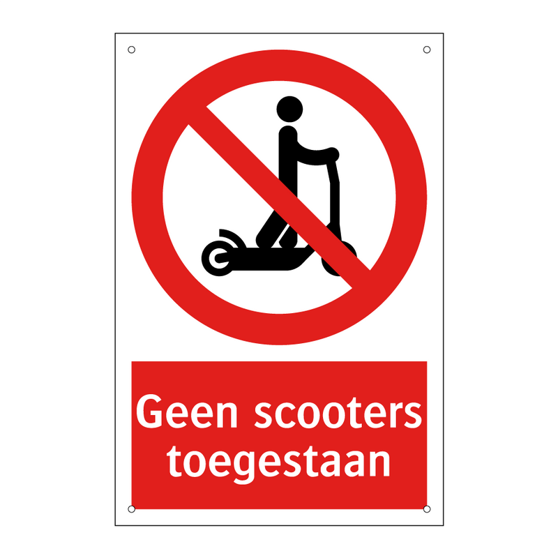 Geen scooters toegestaan