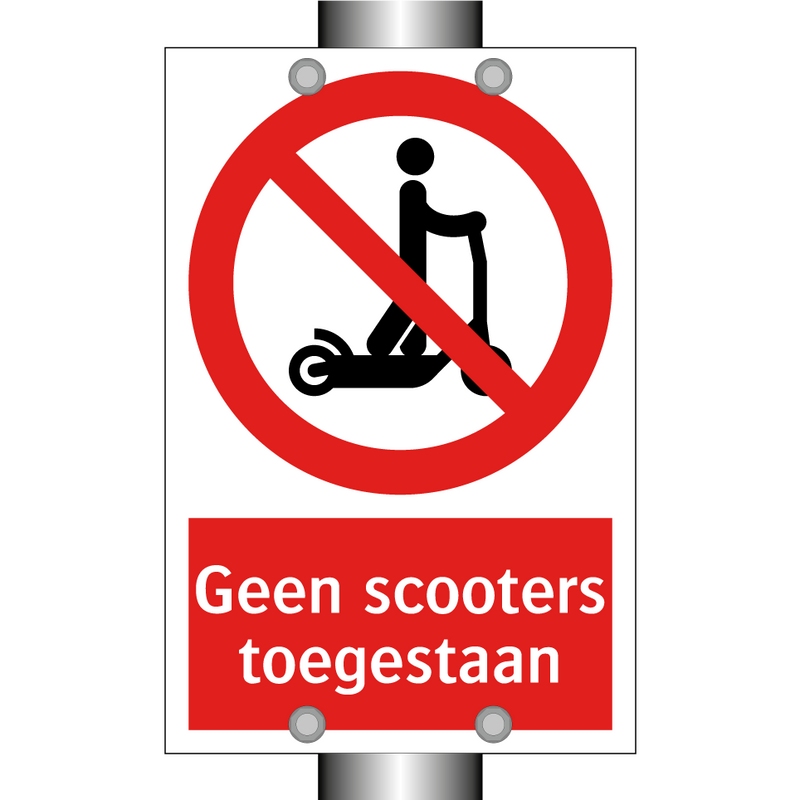 Geen scooters toegestaan