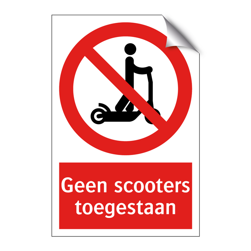 Geen scooters toegestaan
