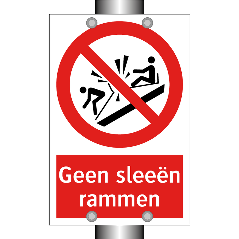 Geen sleeën rammen