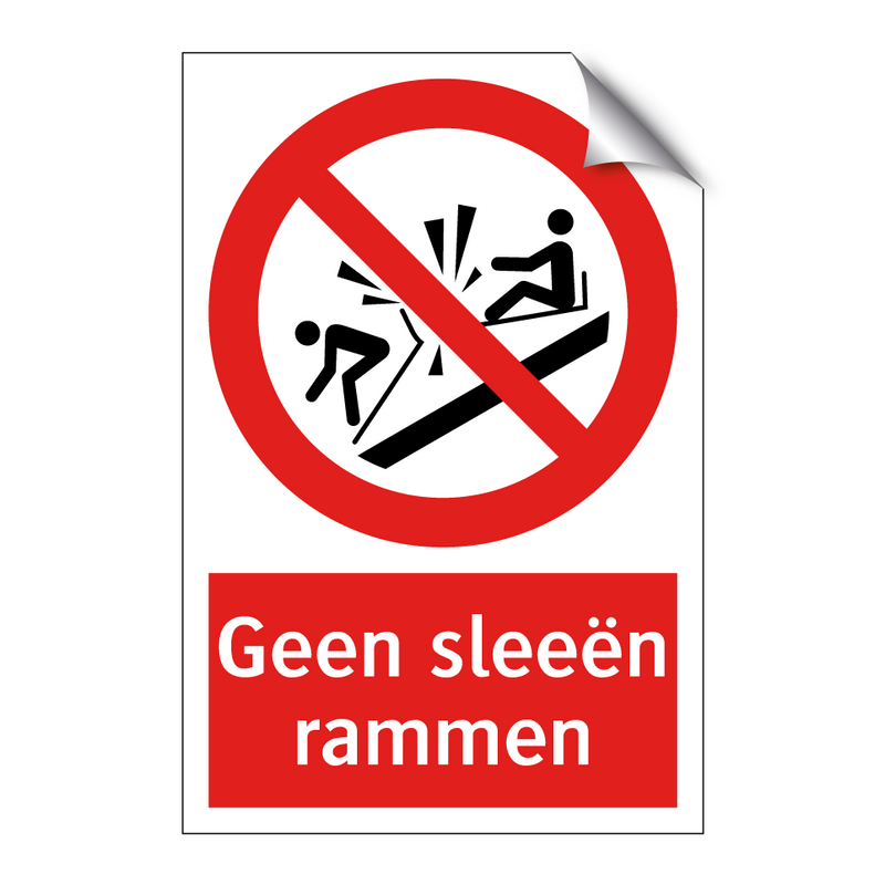 Geen sleeën rammen