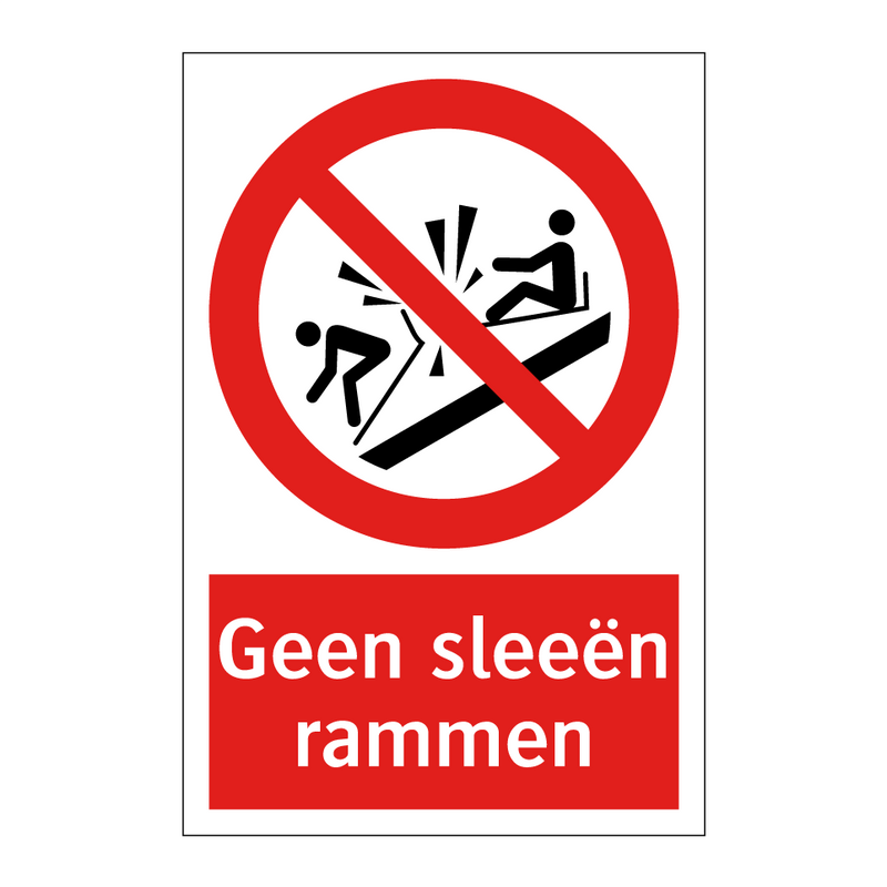 Geen sleeën rammen
