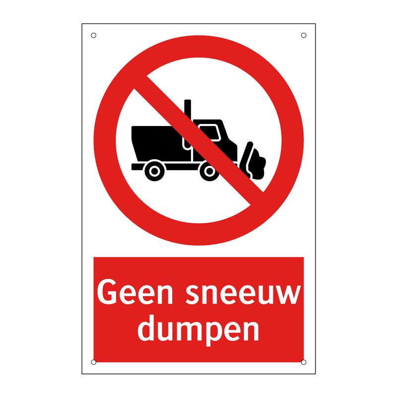 Geen sneeuw dumpen