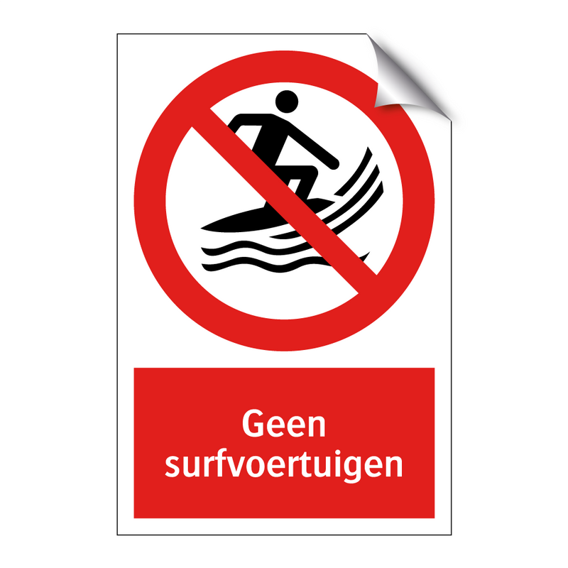 Geen surfvoertuigen