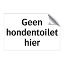 Geen hondentoilet hier