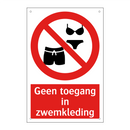 Geen toegang in zwemkleding