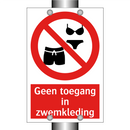 Geen toegang in zwemkleding