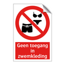 Geen toegang in zwemkleding
