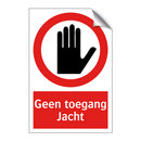 Geen toegang Jacht