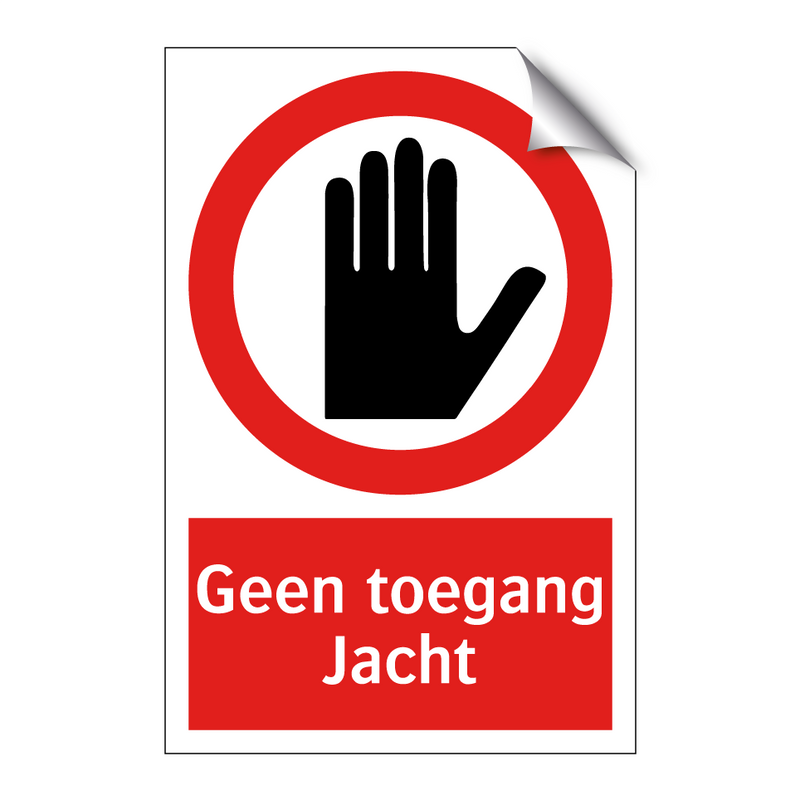 Geen toegang Jacht
