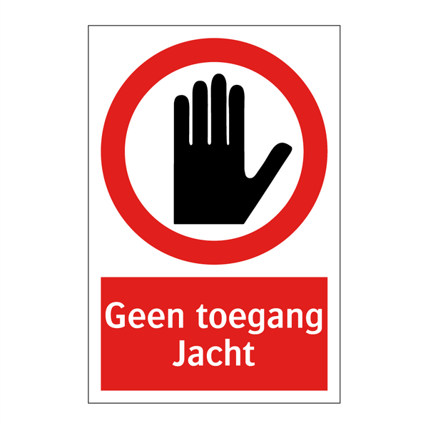 Geen toegang Jacht