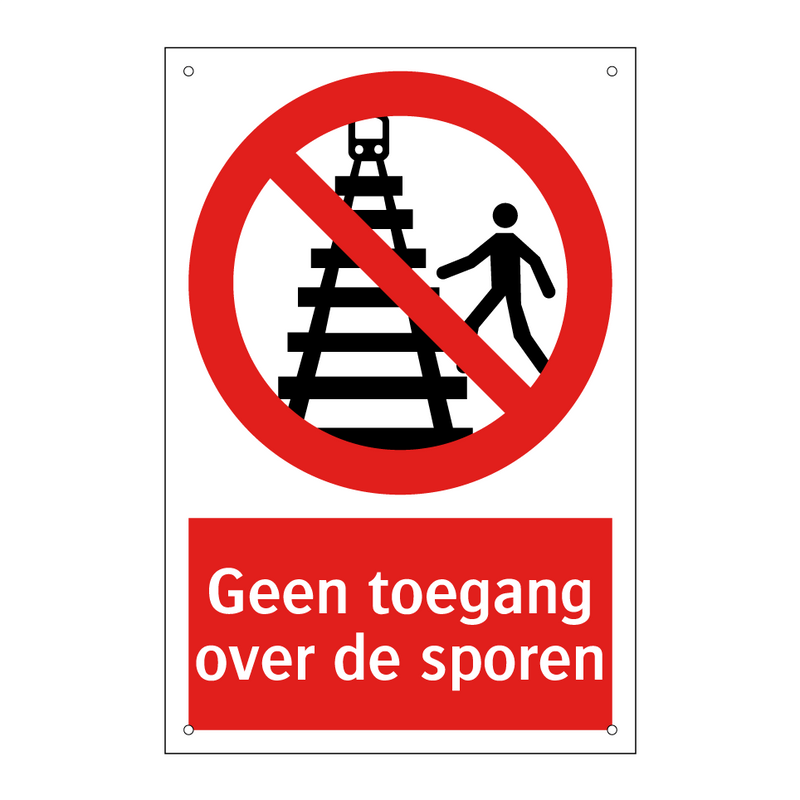 Geen toegang over de sporen