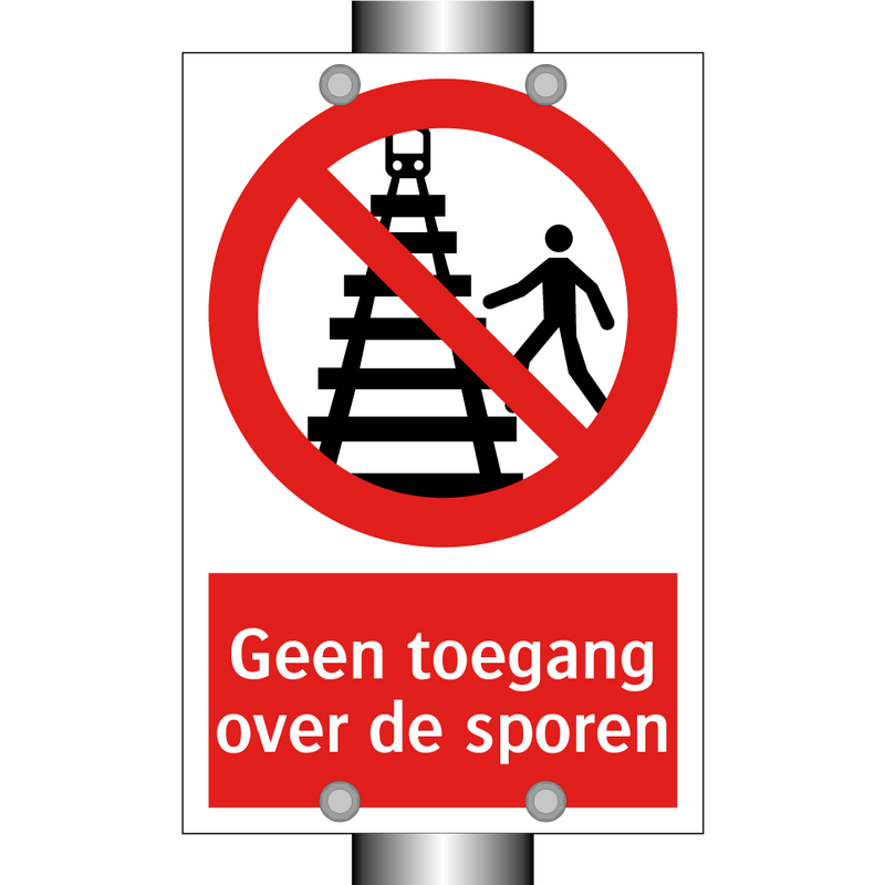Geen toegang over de sporen
