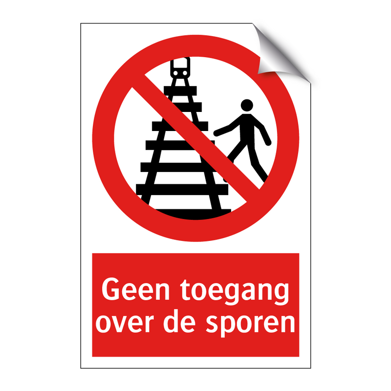 Geen toegang over de sporen