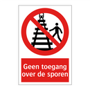 Geen toegang over de sporen