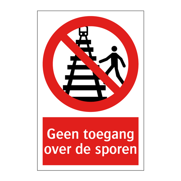 Geen toegang over de sporen