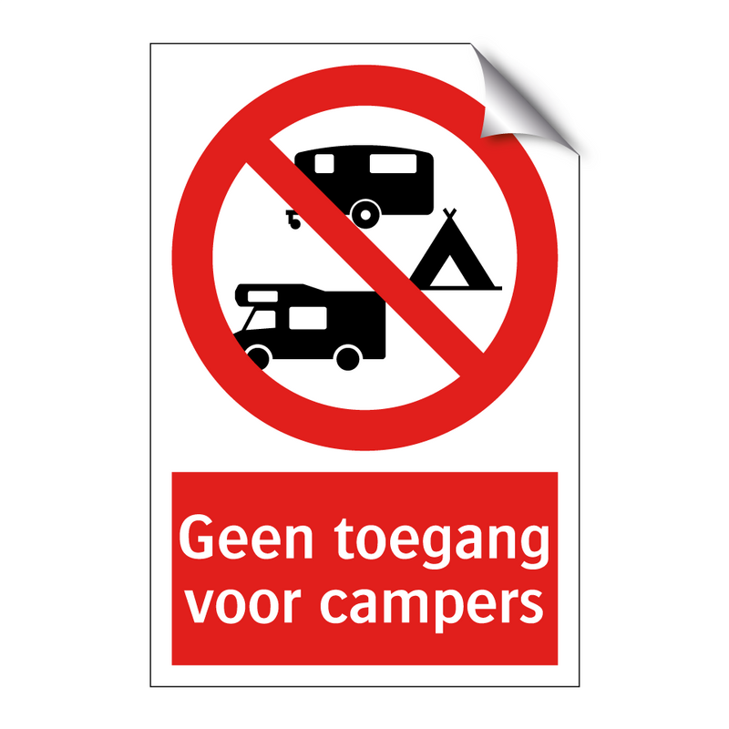 Geen toegang voor campers