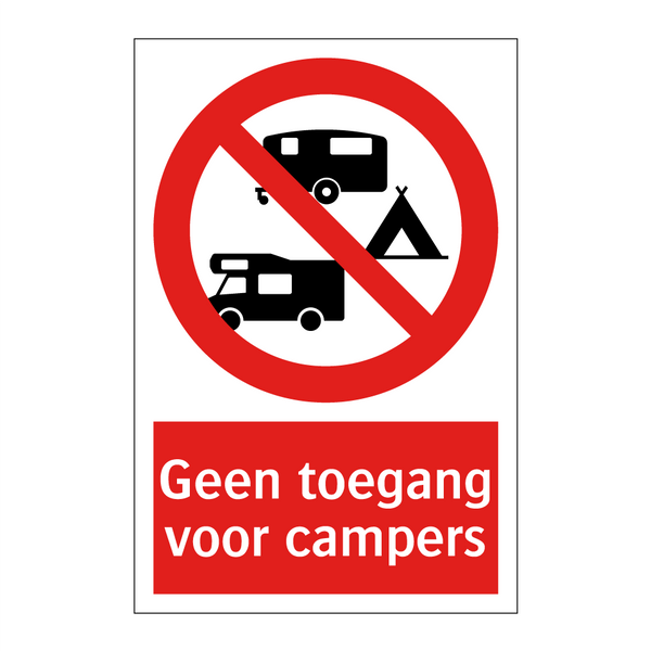 Geen toegang voor campers