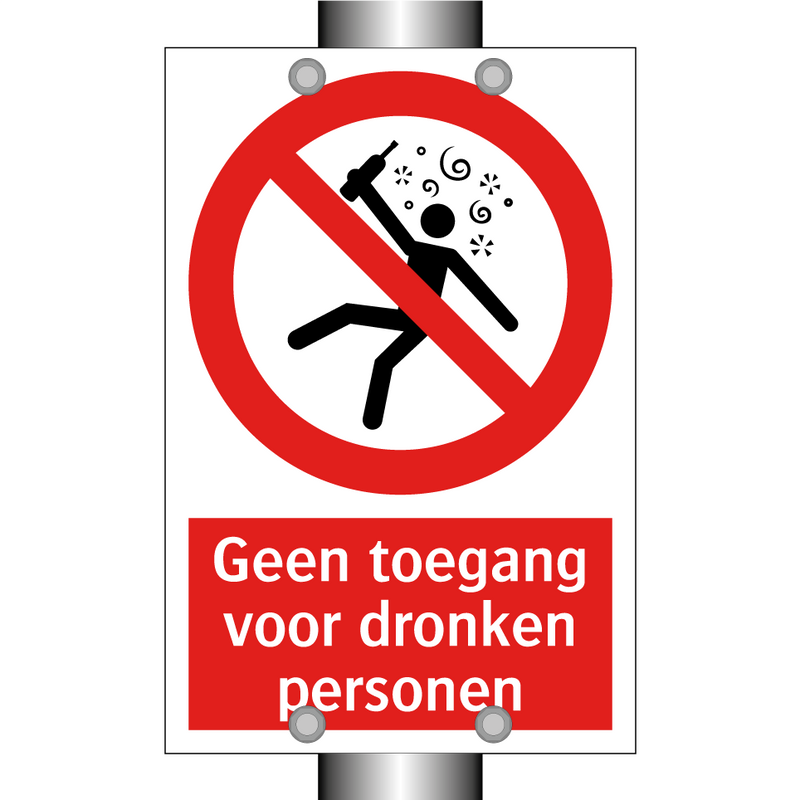 Geen toegang voor dronken personen