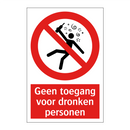 Geen toegang voor dronken personen