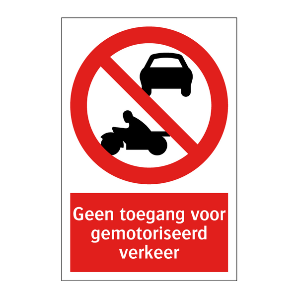 Geen toegang voor gemotoriseerd verkeer