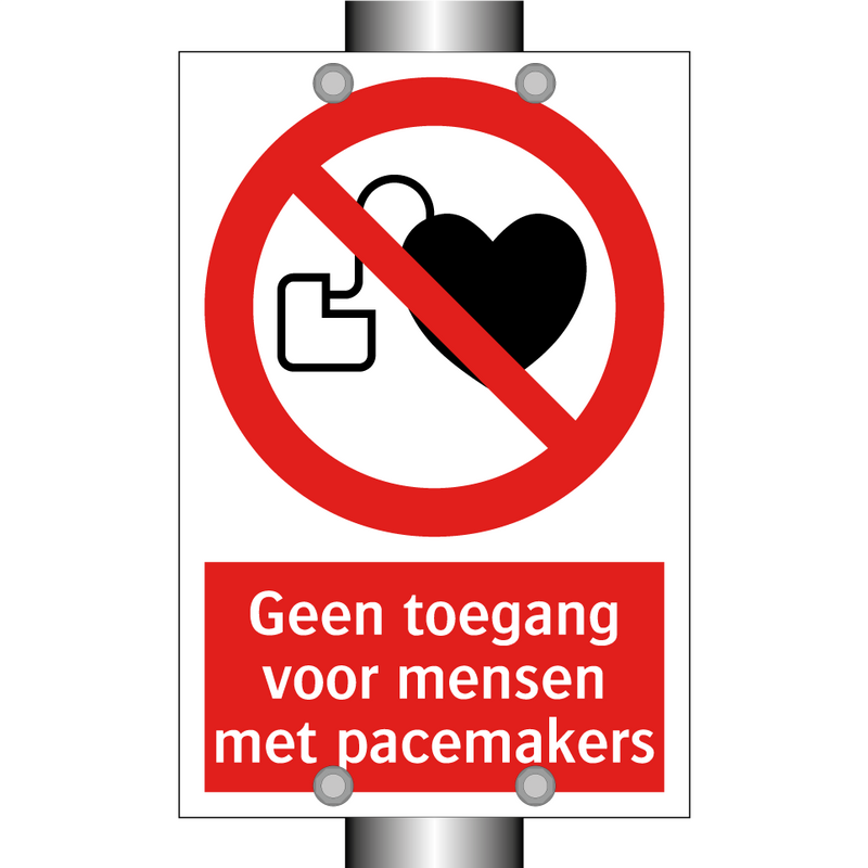 Geen toegang voor mensen met pacemakers