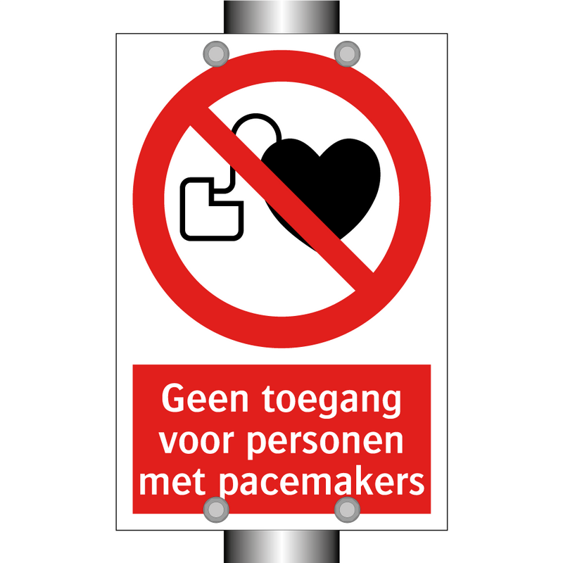 Geen toegang voor personen met pacemakers