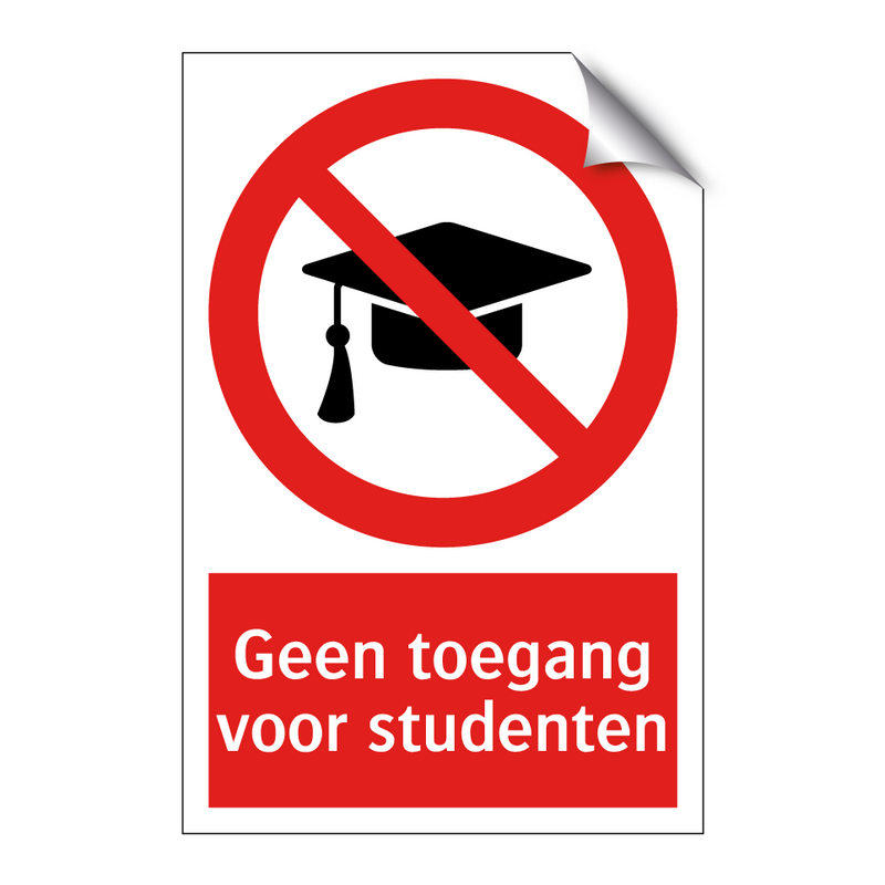 Geen toegang voor studenten
